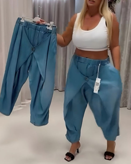 Trendy Design Lantern Pants