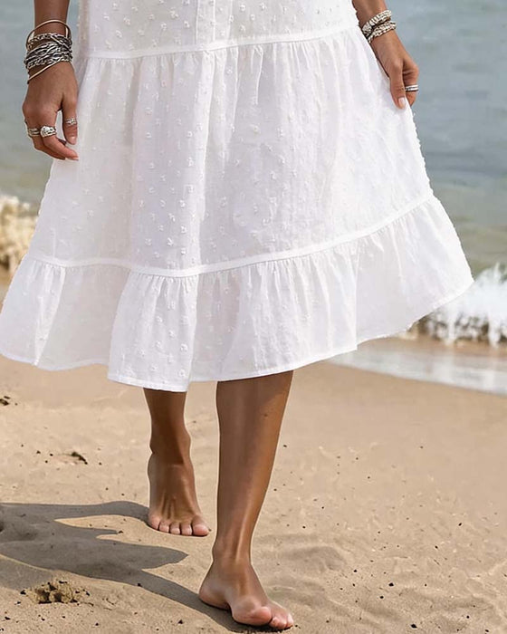 Puff Sleeve Lace Resort Dress