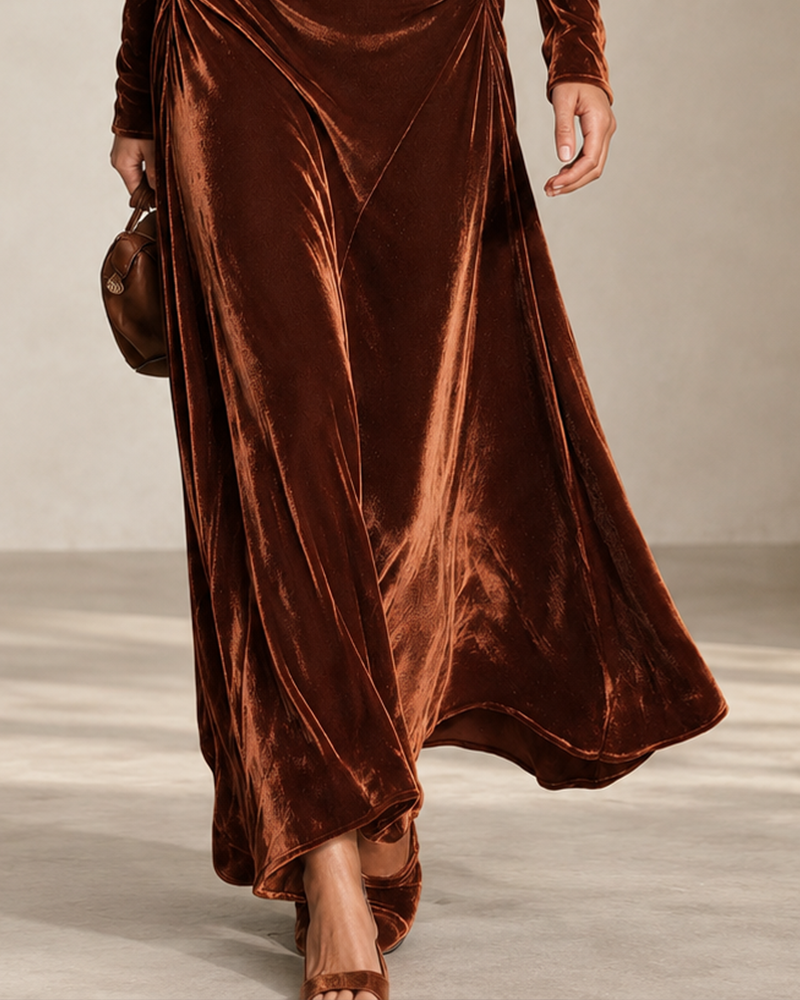Fashion Spaghetti Strap Off Shoulder Long Dress