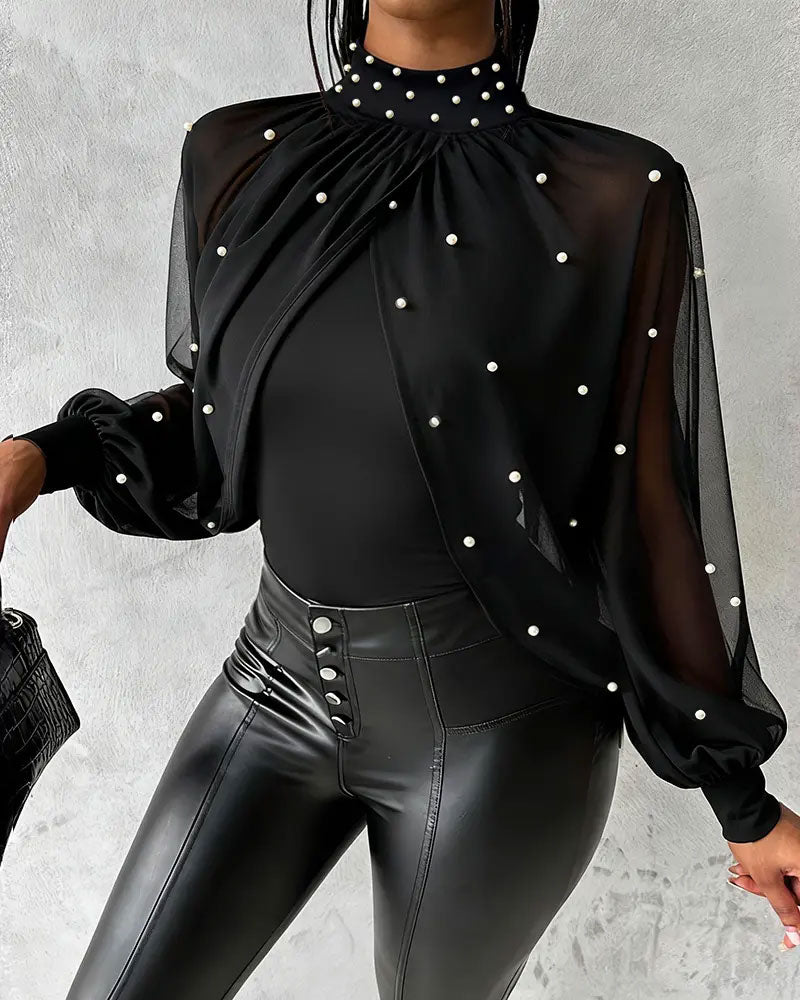 Elegant Lantern Sleeve Top