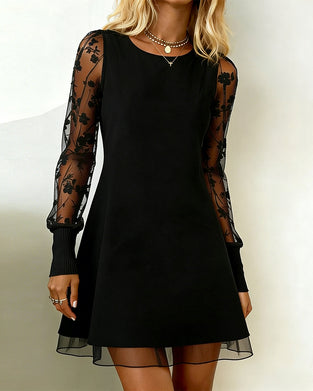 Mesh Stitching Fashion Dress