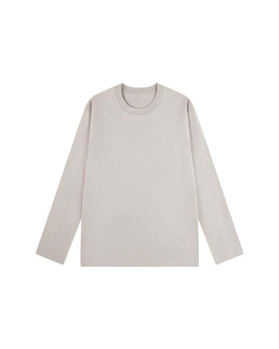 Men's Crew Neck Long-Sleeve Slit T-Shirt