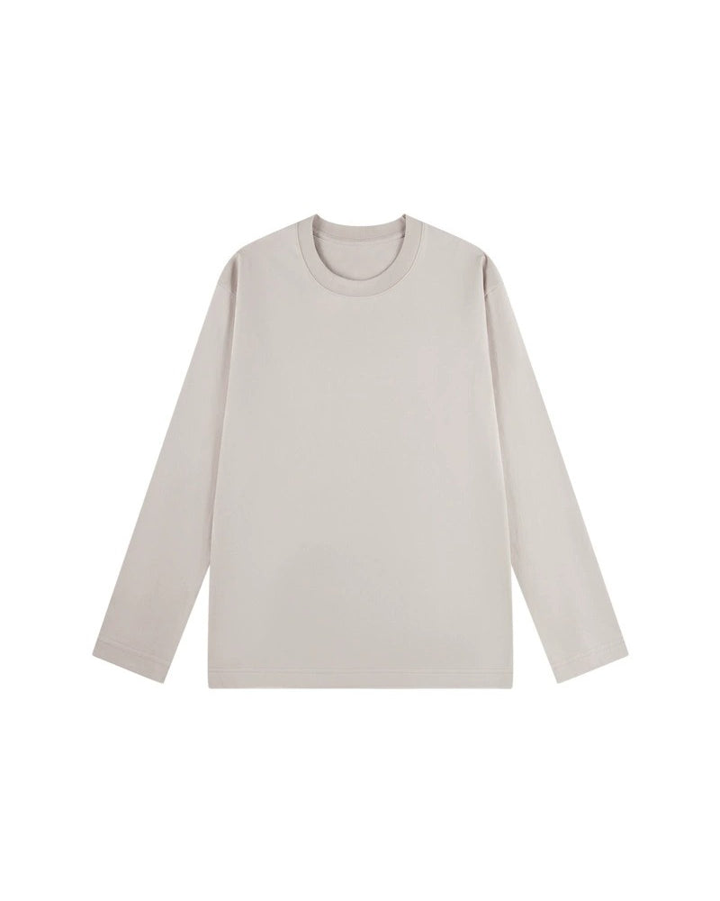 Men's Crew Neck Long-Sleeve Slit T-Shirt