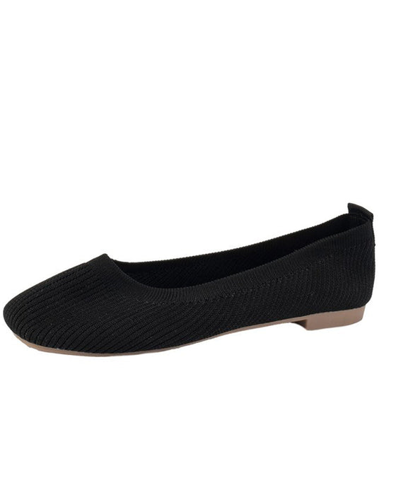 Round toe breathable flat shoes