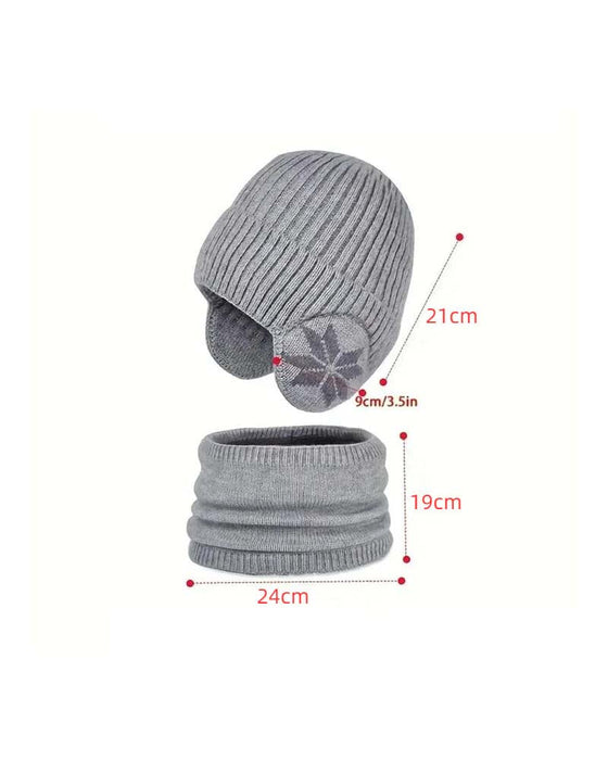 Winter beanie hat scarf sets warm knit hat