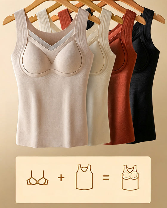 Lace One-Piece Built-In Bra Tank Top