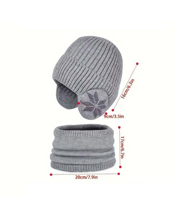 Winter beanie hat scarf sets warm knit hat