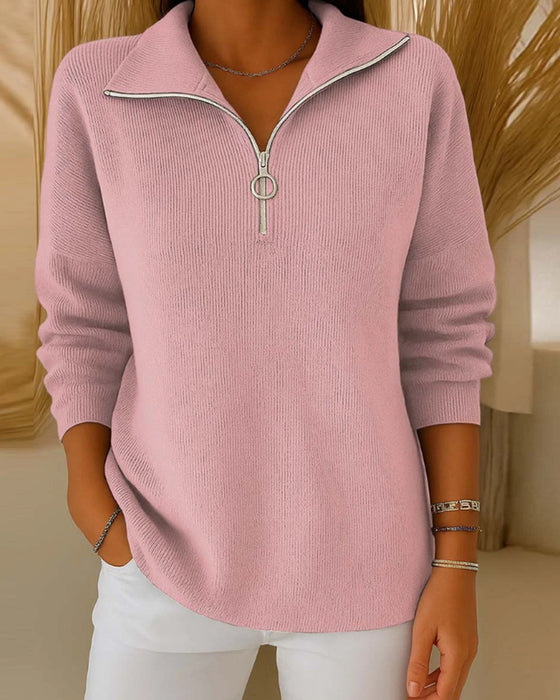 Half-zip Fashion Pullover Jumper