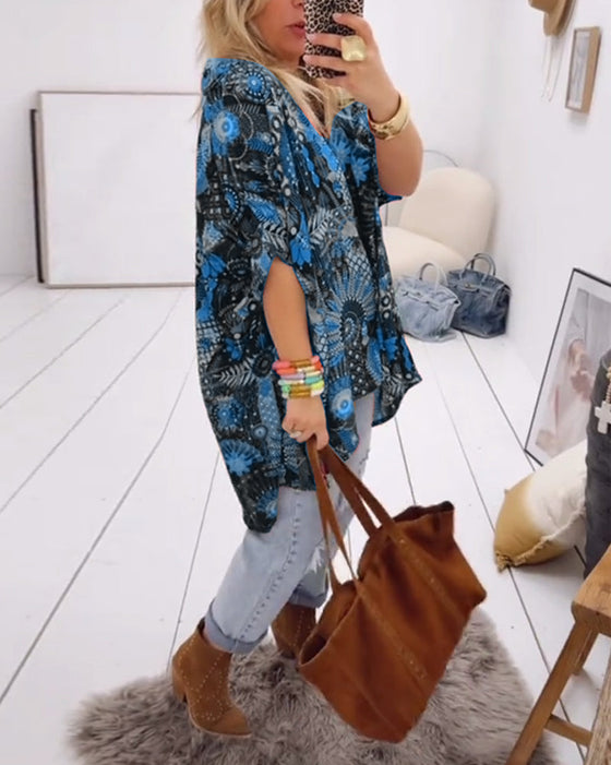 Loose Fashion Printed Blouse