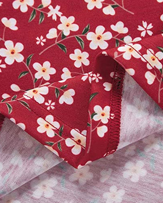 Floral print v-neck dress