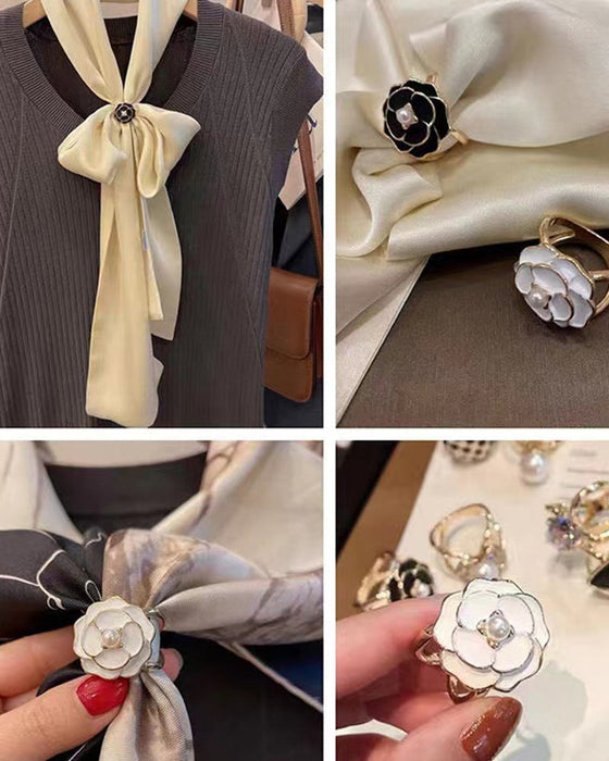 Camellia scarf buckle