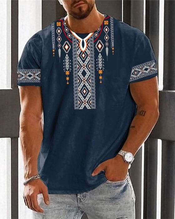 Printed crew neck T-shirt