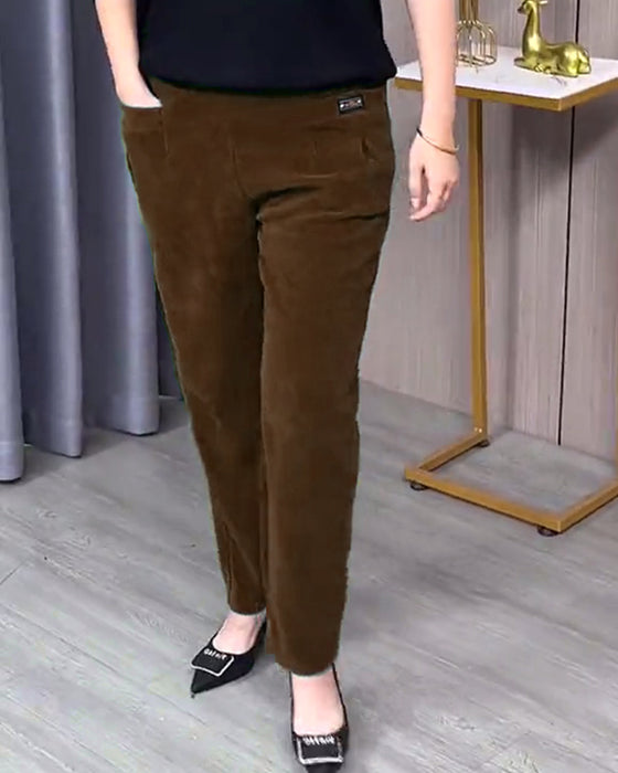 Solid Color Stretch Skinny Pants