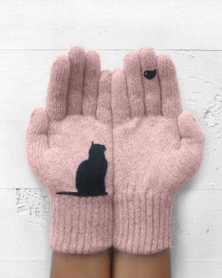 Cat style cotton gloves