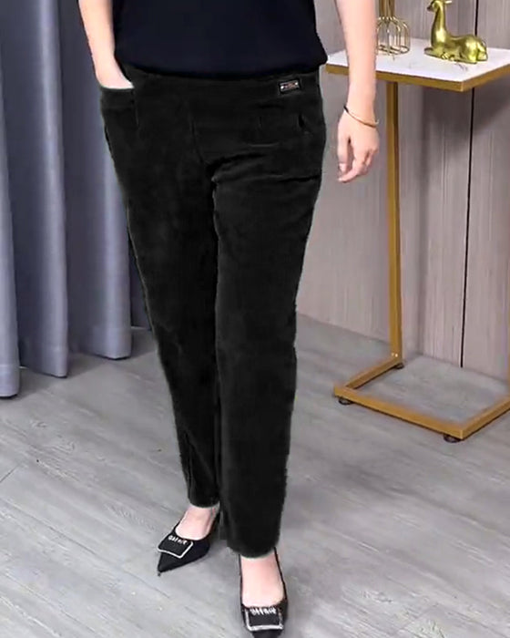 Solid Color Stretch Skinny Pants