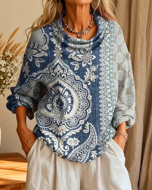 Cashew Flower Print Top