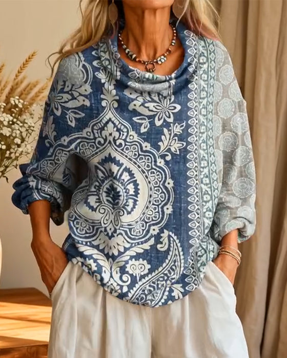 Cashew Flower Print Top