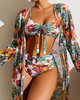 Floral Print Bikinis and Cover Up