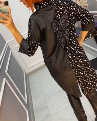 Casual butterfly printed dress