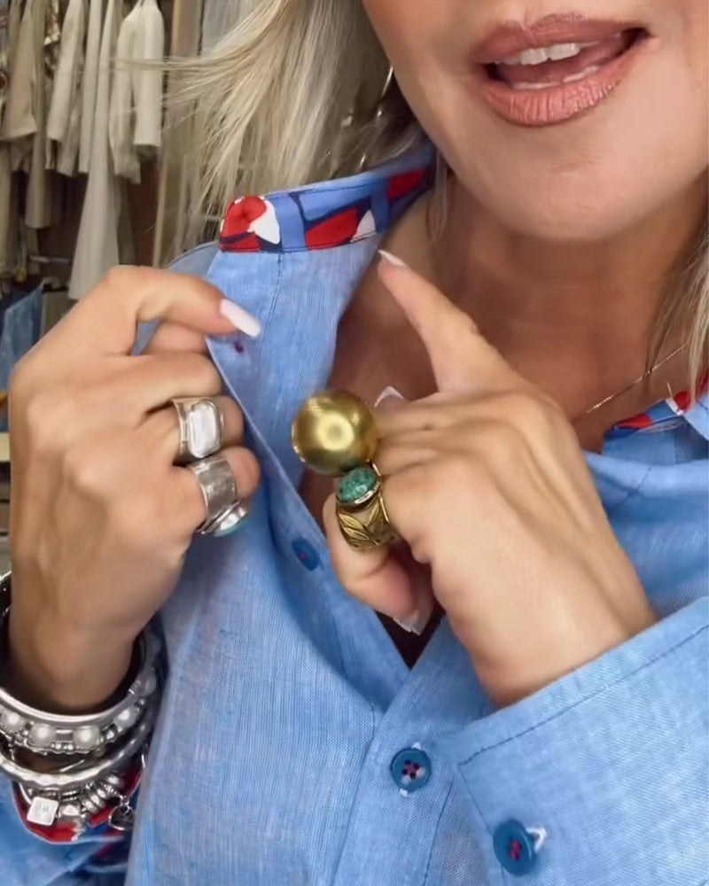 Lapel Long Sleeve Button Down Shirt