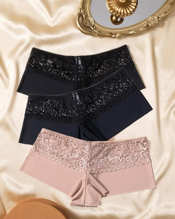 Breathable Hollow Out Ladies Boxer Lingerie