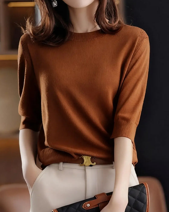 Loose Crew Neck Casual Pullover