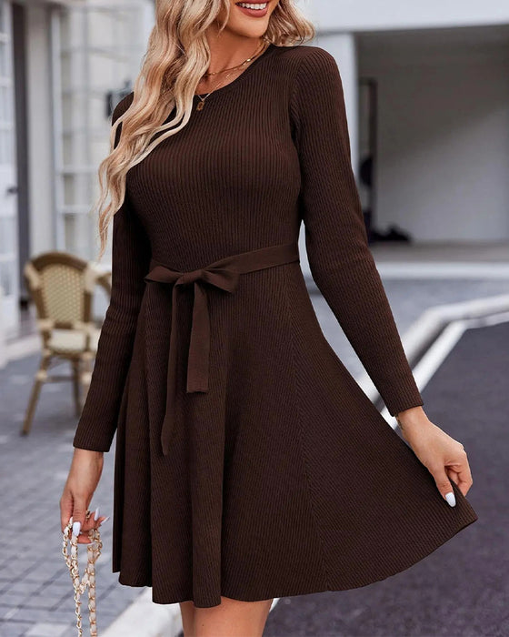 Long Sleeve Tie Dress