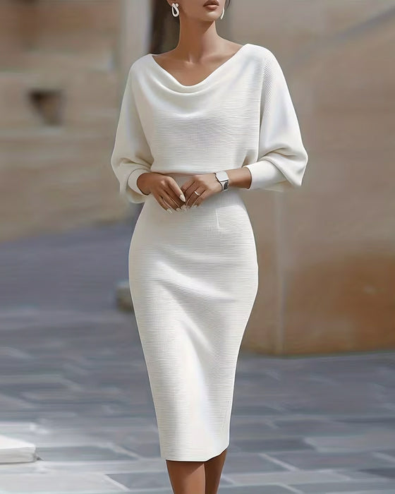 Slit Skirt & Draped Top Co-Ord Set