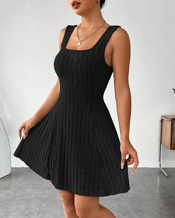 Hoodie Top Tank Dress Two-Piece Set