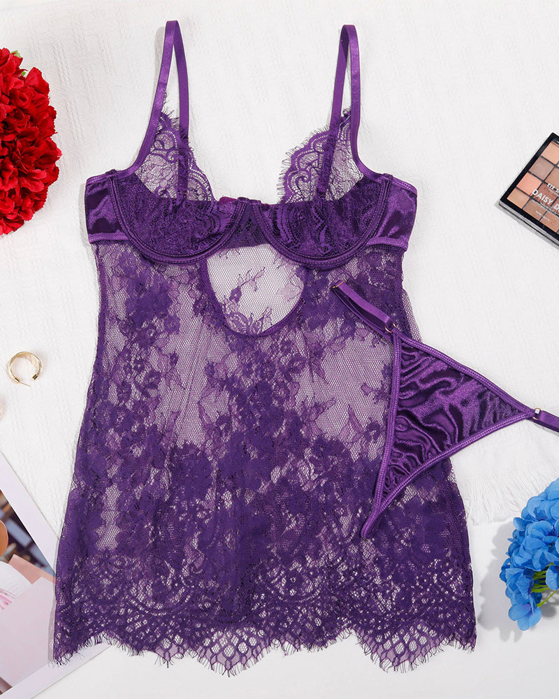 Sexy Camisole Nightgown Set