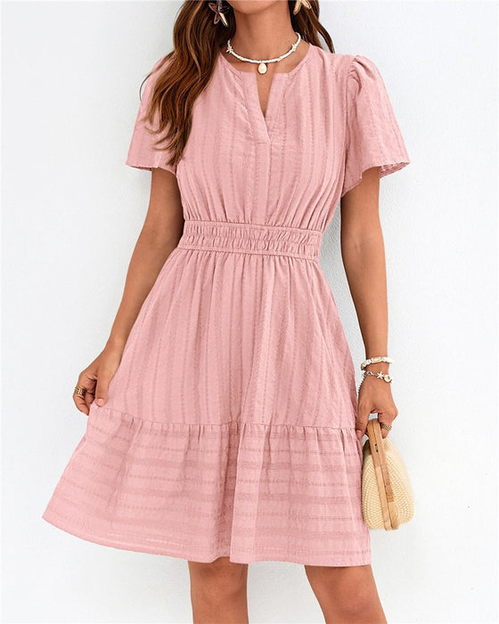 V-Neck A-Line Dress