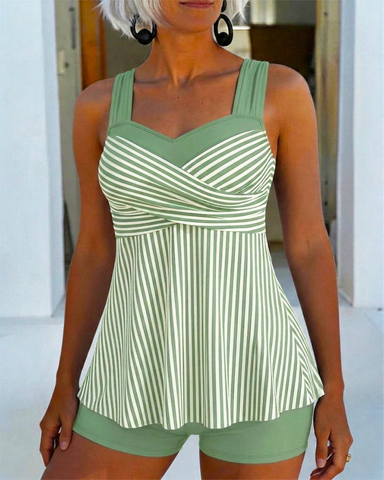 Striped Camisole Two-Piece Tankini