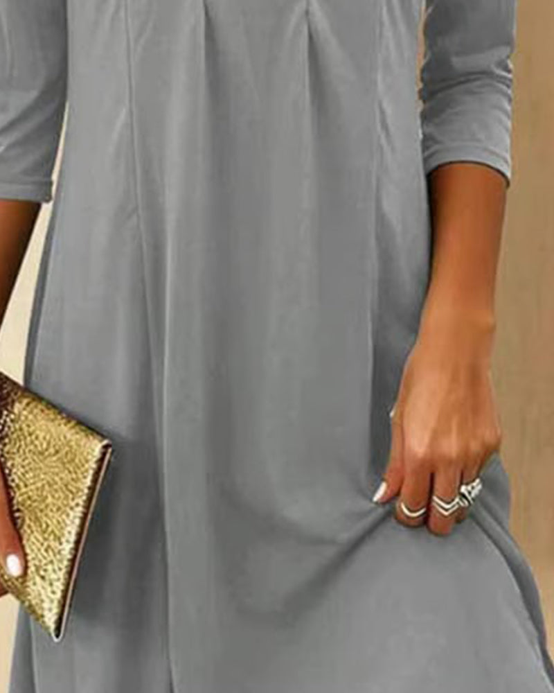 Round Neck Elegant And Stylish Dress