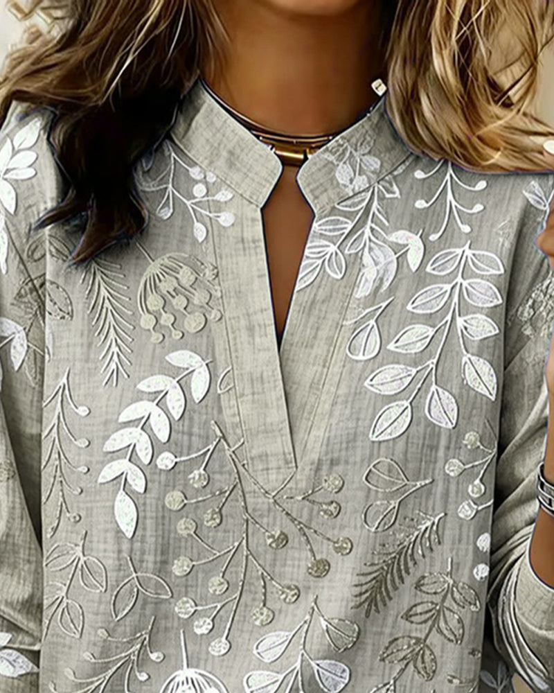 Heavy Industry Stand Collar Blouse