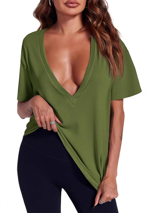 Women's Sexy Deep V-Neck T-Shirt