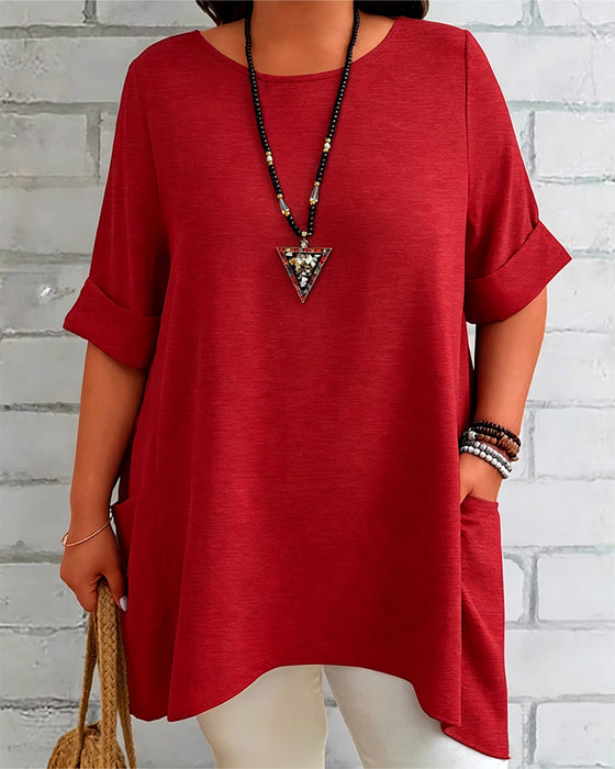 Loose Side Pocket T-Shirt