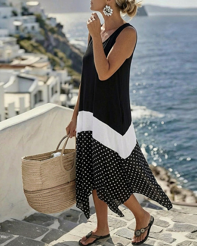 Casual A-Line Irregular Midi Dress