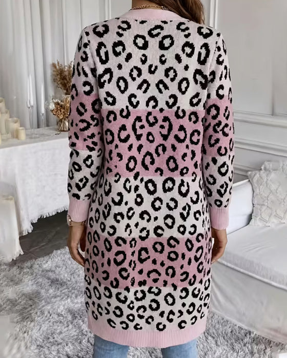 Leopard Print Long Sleeve Cardigan