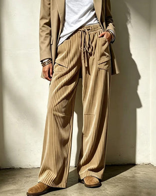 Pocket Drawstring Long Pants