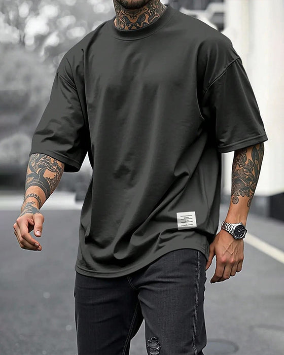 Crewneck Loose Woven Label T-Shirts