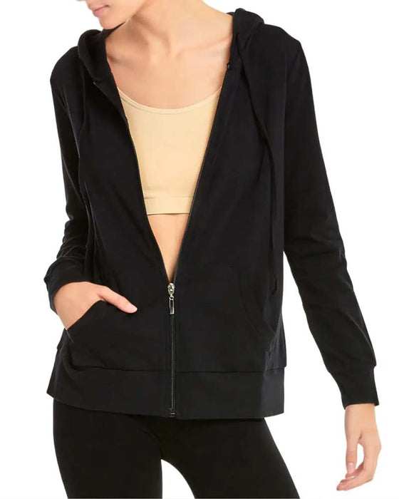 Zipper Drawstring Hooded Coat