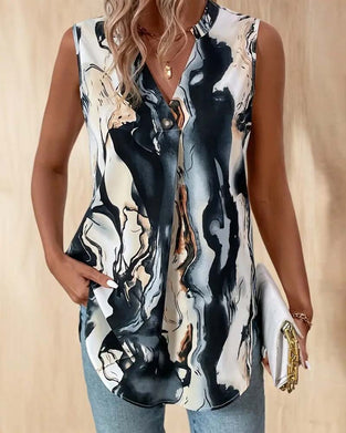 Ink Painting Print Blouse