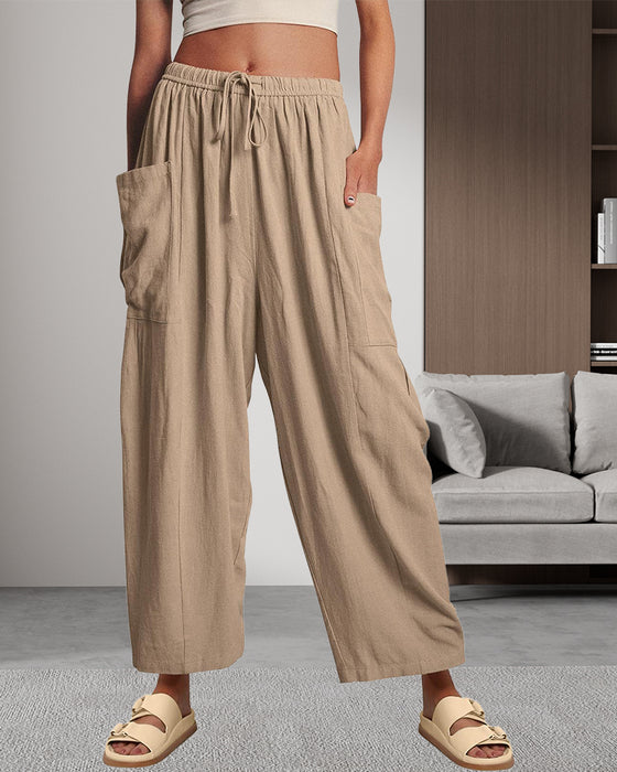 Straight-Leg Loose Casual Pants
