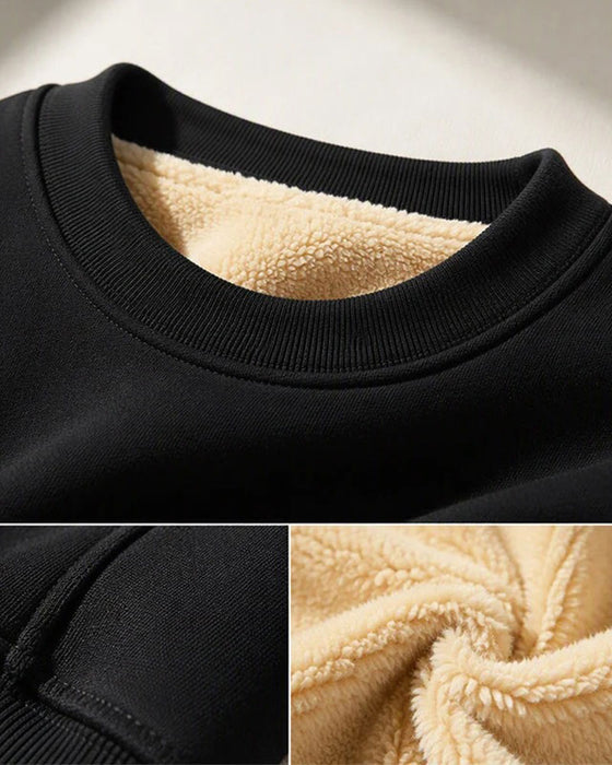 Crew Neck Solid Men's Sweatshirt