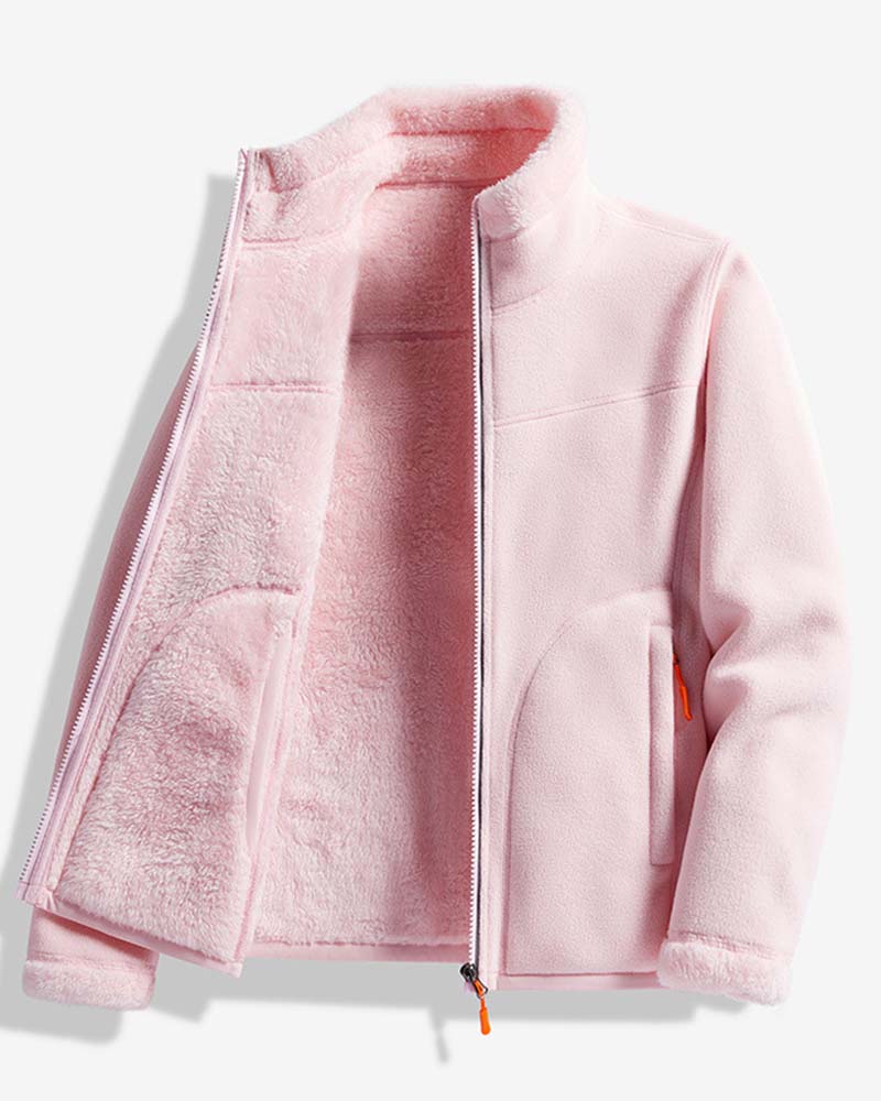 Solid Long Sleeve Casual Jacket