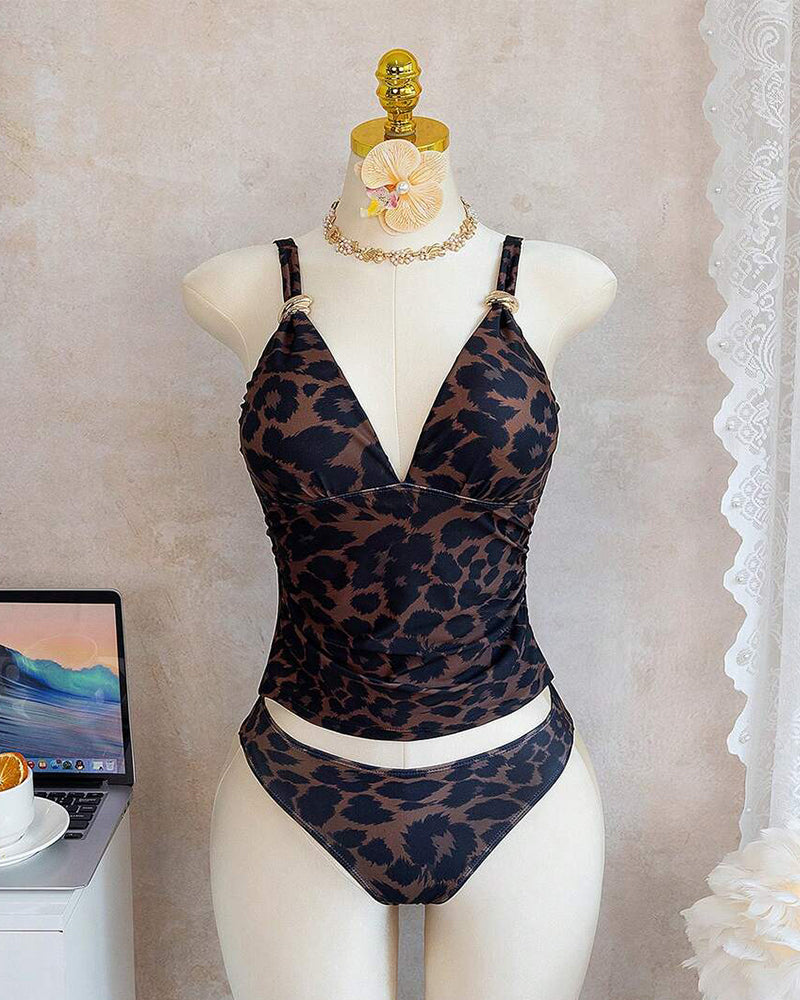 Leopard Print Sexy One-Piece Swimsuit