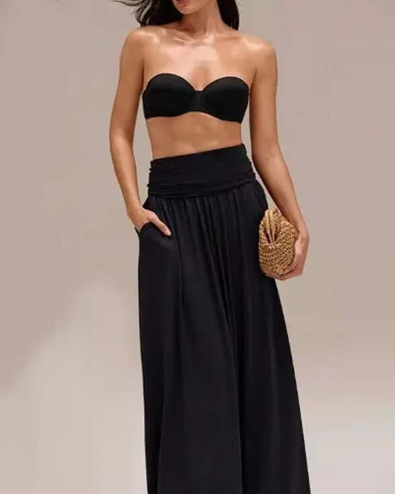 Convertible Strapless Waist-Cinching Dress