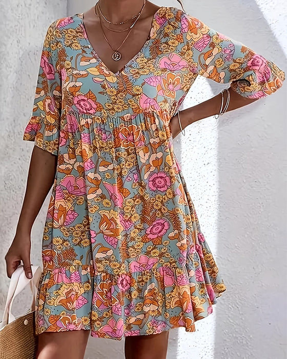 Bohemian Floral Dress