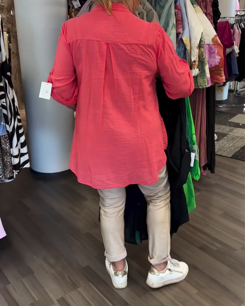 Lace Patchwork Long Blouse