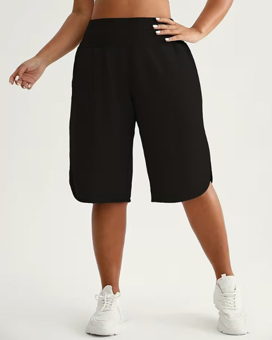 High-Waisted Wide-Leg Shorts